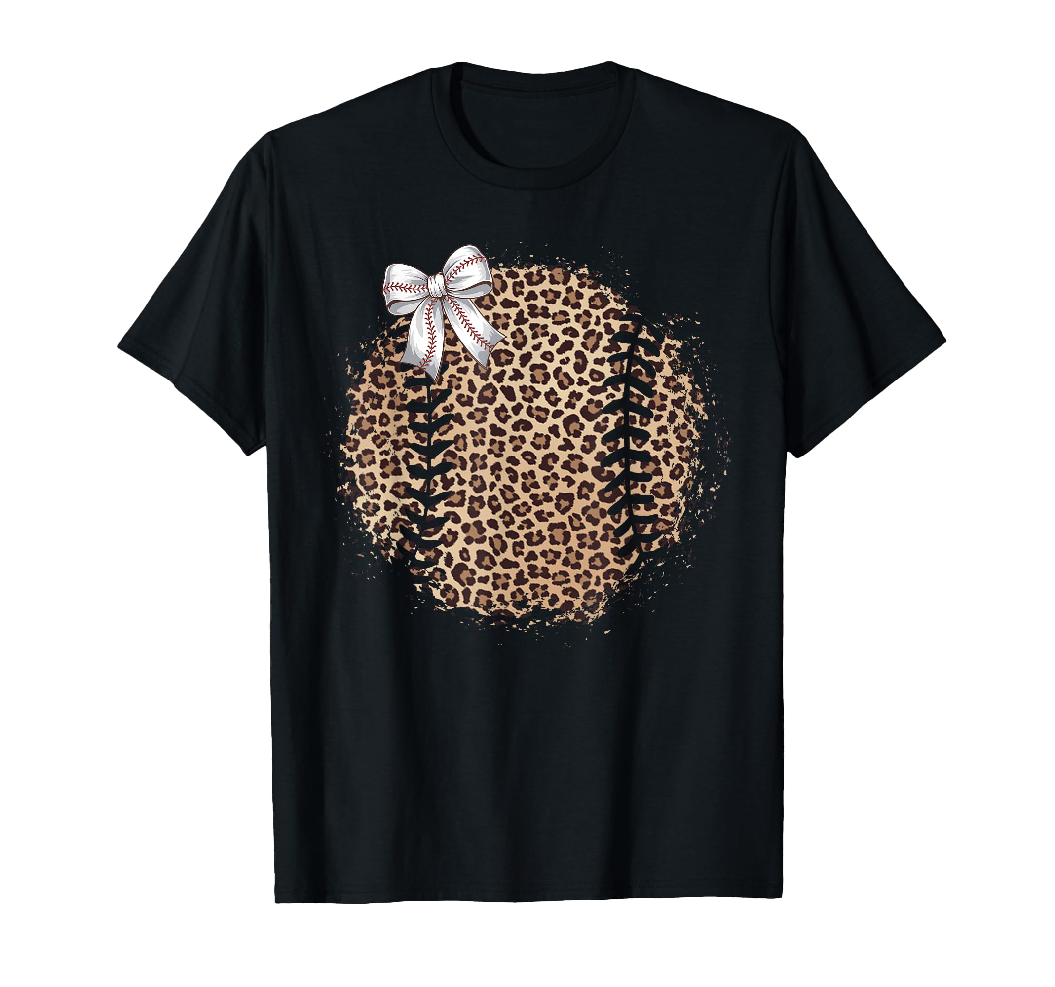 Photo 1 of Baseball Mom Leopard Coquette Bow Baseball Mama Game Day T-Shirt