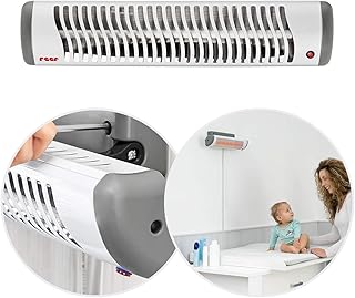 reer Wickeltischstrahler EasyHeat, Wand-Heizstrahler, Wärmelampe fürs Baby, kompaktes Design