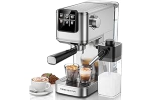 KEENSTAR Espresso Coffee Machine with Milk Tank, 20Bar Hot & Iced Coffee Machine with Rapid Cold Brew, Touch Screen Espresso Maker with Steam Wand for Coffee Lover