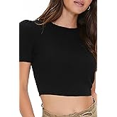 Forever 21 Womens Textured Cutout Crop Top