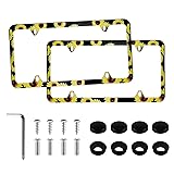 LivTee Flower License Plate Frames, 4 Holes