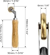 QWORK 6mm Brass Penny Roller Corner Seam Press Wheel for Welding and Seaming view 6