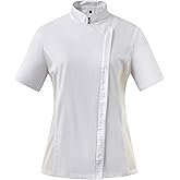 Ubon Women's Chef Coat Side Mesh Vent Zipper Chef Jacket