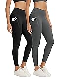 ODODOS 2-Pack 7/8 High Waist Workout Leggings with