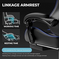 GTPLAYER Gaming Chair, Computer Chair with Footrest