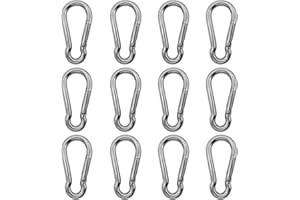 Outmate Marine Grade 316 Stainless Steel Carabiners Heavy Duty, Durable & Rust-Free Clips for Gym, Swing, Dog Leashes, Hammocks, Keychains, and More