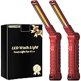 Gifts for Men Him, Coquimbo Magnetic Work Light/Rechargeable Flashlight, Tools with 5 Modes 360° for Garage Car Repair BBQ, B