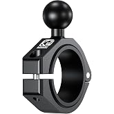 BRCOVAN Aluminum Alloy Large Bar Clamp Mount Base with 1'' TPU Ball | Fit 1.5'' / 1.65'' / 1.75'' / 1.85'' / 2'' Diameter Round Rails, Fit for RAM Mounts B Size 1 Inch Ball Double Socket Arm