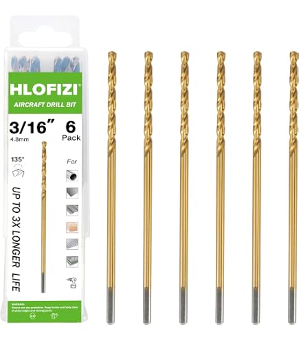 VALYRIANTOOL 5-Pack 1/8" X 12" Cobalt Aircraft Extension Drill Bits – M35 HSS, 135° Split Point, Extra Long For Deep Hole Drilling