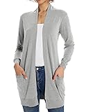 Womens Long Sleeve Open Front Long Cardigan Shrugs