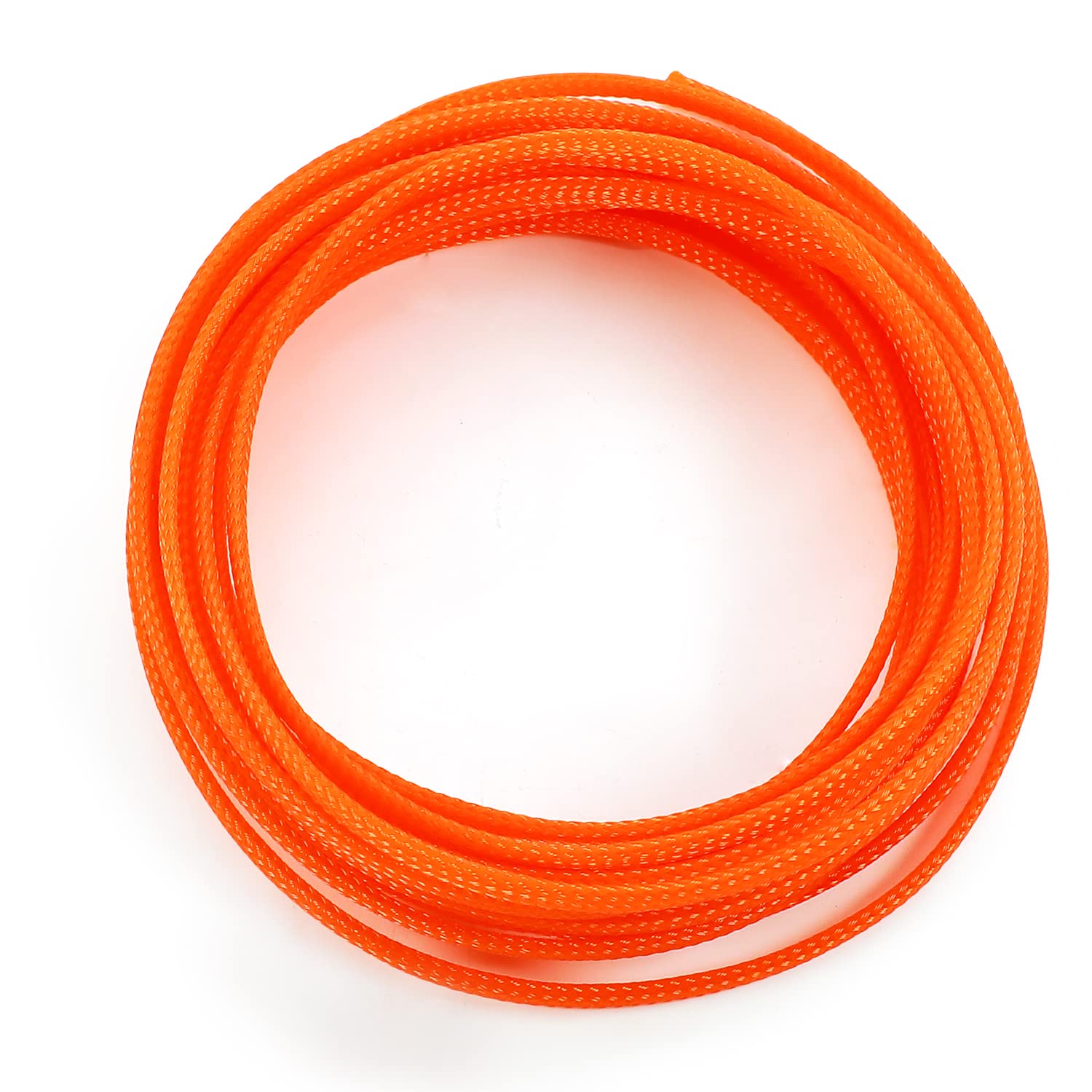 Othmro 5m Cable Tidy Sleeve, Diameter 4mm, Braided Cable Management Protector, Cable Organizers Wire Tidy Tube for Desk TV PC, 1 Pc Orange