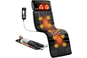 Full Body Massage Mat with Heat, Detachable Massager Pad, Professional Modes, 10 Motors Vibrating for Ultimate Relaxation at 