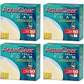 (4 Pack) Aqua Clear Foam Inserts for 50 Gallon Aquariums (3 Ct. Per Pack / 12 Total Inserts)