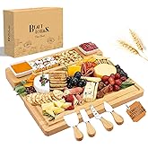 BEAUTLOHAS. Charcuterie Boards Accessories, Charcuterie Boards with Knife Set, Cheese Board Serving Tray, Gifts for Women, Housewarming Gifts for New Home, Wedding Gift for Couples 2025 (With 2 Bowl)