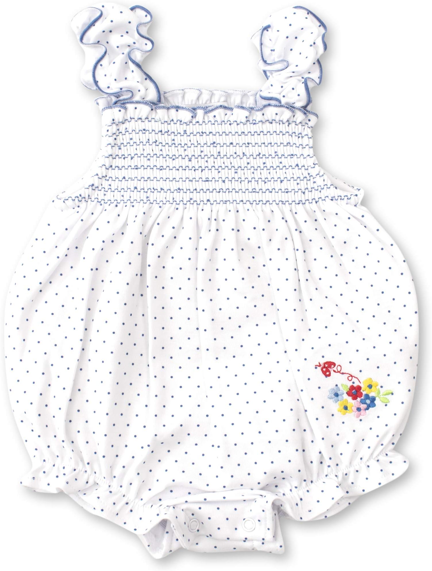 Kissy Kissy Baby-Girls Infant Blue Blossoms Bubble with Dots