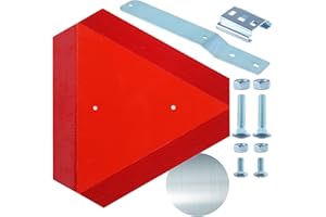 POSFLAG Aluminum Slow Vehicle Triangle Sign with Mounting Bracket Kit, Golf Cart Triangle Sign Reflector, Slow Moving Vehicle Sign for Golf Cart, Tractor Safety Triangle, Triangle for UTV, Truck