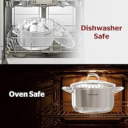 SUNHOUSE Stainless Steel Stock Pot - 11 Quart