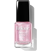 LONDONTOWN Baby Pink Glittery Nail Polish, Pink Strawberry lakur, Vegan Chip-Resistant Long-Lasting Nail Lacquer, .40 fl oz