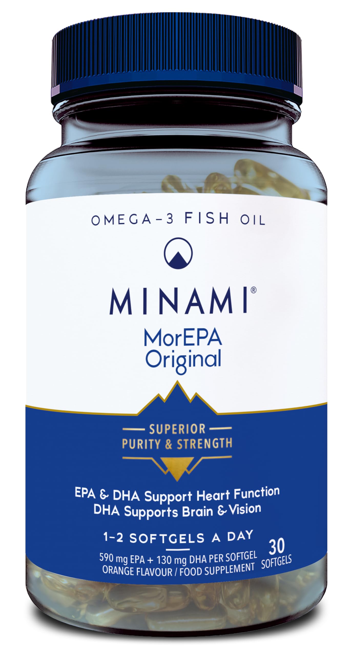 MINAM - Omega-3 Fish Oil - MorEPA Original - 30 Softgels