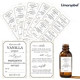 1.5x2.36 Inch Homemade Vanilla Extract Stickers with Instructions,100 Pcs | Madagascar Vanilla Beans and Vodka Extract Stickers for Handcrafted Herb Bottles,Kitchen Pantry,Jar