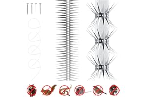 YXYBST Bird Spikes - Stainless Steel Fence Spikes for Pigeons, Raccoons, Snakes - Deterrent Defender (60inch)
