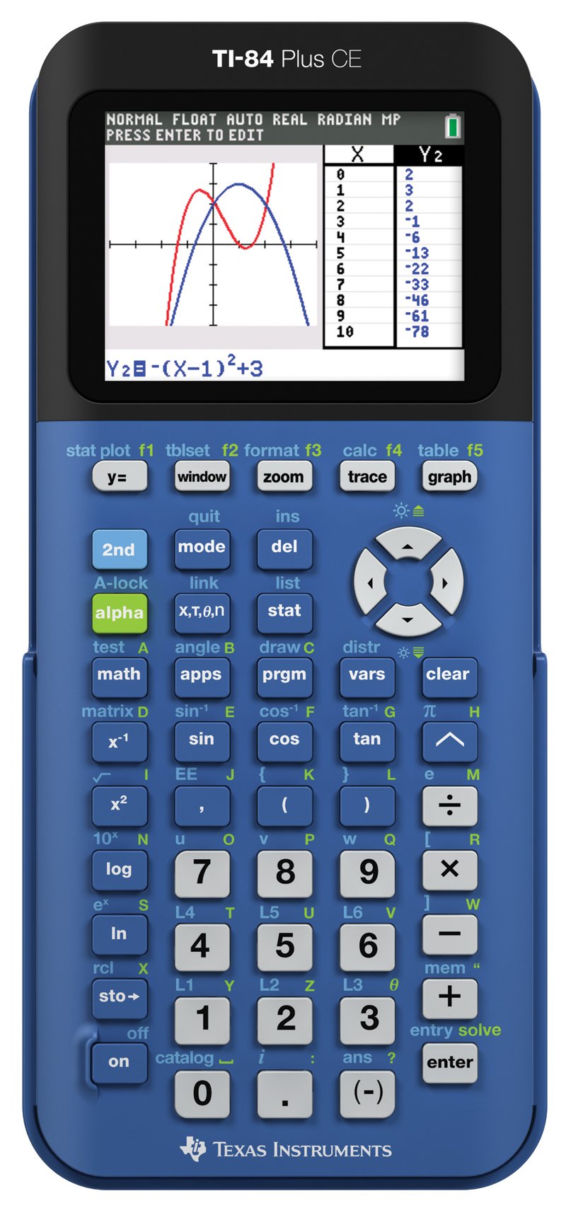 Texas Instruments TI-84 Plus CE Blueberry Graphing Calculator by Texas Instruments