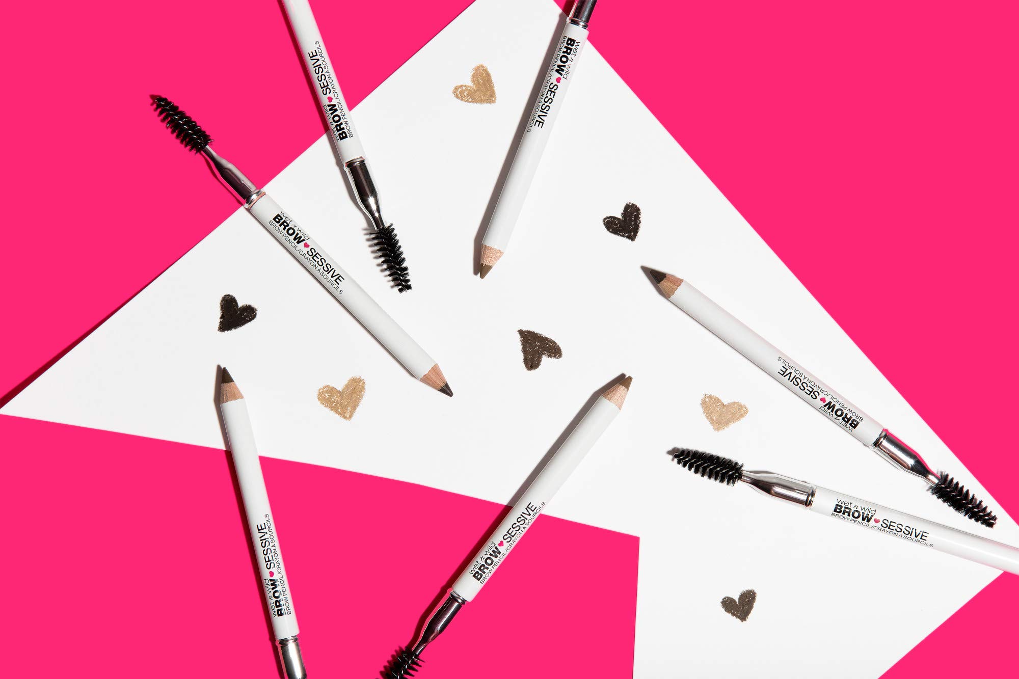 wet n wild Brow-Sessive Brow Pencil, Ultra-Precise Dual Ended Spoolie Brush for Perfect Buildable Blendable Shaping, Natural Lasting Shades for Every Brow, Cruelty-Free & Vegan- Medium Brown(Packaged)