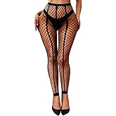 RSLOVE Womens Pantyhose Fishnet Stockings Sexy Tights Lace Hight Waist tights Mesh Stockings Fish Net Tights