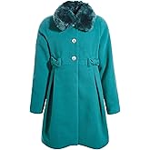 Rothschild Big Girls Faux Fur Detachable Coat Large (14)