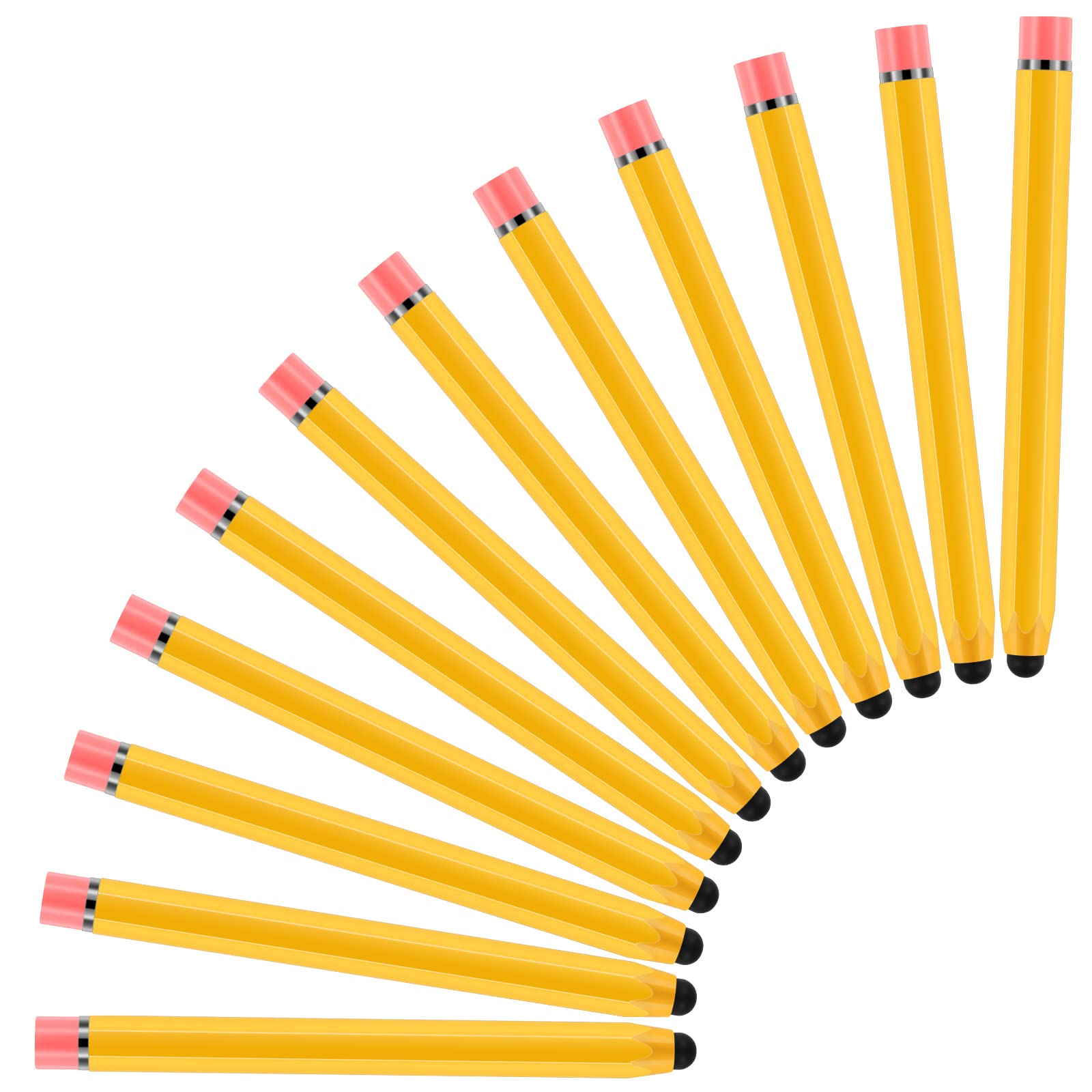 Photo 1 of Konohan 12 Pcs Kids Stylus Pens for Touch Screens Hexagon Pencil Shaped Crayon Stylus Pen for Children Youth Girls Boys Compatible with iPhone Android Edition Tablet Universal Devices, Yellow