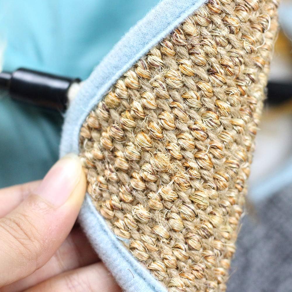 Houkiper Cat Scratching Pads Folded Sisal Carpet with Interesting Feather : Pet Supplies