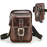 Contacts Small Leather Crossbody Phone Bag Mens