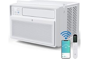Acekool 8000 BTU Inverter Smart Window Air Conditioner, Window AC Unit with Remote/App Control, Openable windows free, Energy Savings, Quiet Operation, Cools 350 Sq.ft, 110-115V