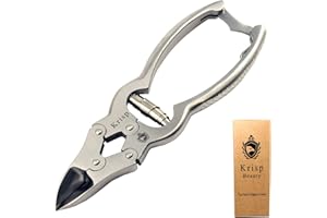 Toenail Clippers for Thick Ingrown Toenails - Professional Podiatry Nail Cutter Fingernail Clipper Trimmer Heavy Duty Surgical Grade Stainless Steel Men Seniors Adults Podiatrist Tool Krisp Beauty