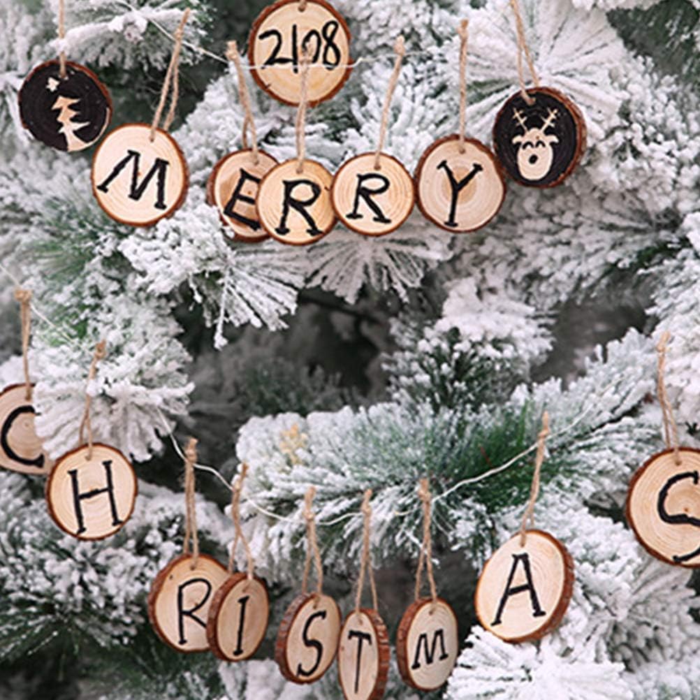 Amazon Com Adlisa 2 Sets Package Christmas Wooden Decorations