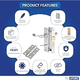 XFORT Chrome Elegance Range Victorian Lever Lock Set for Internal Doors view 3