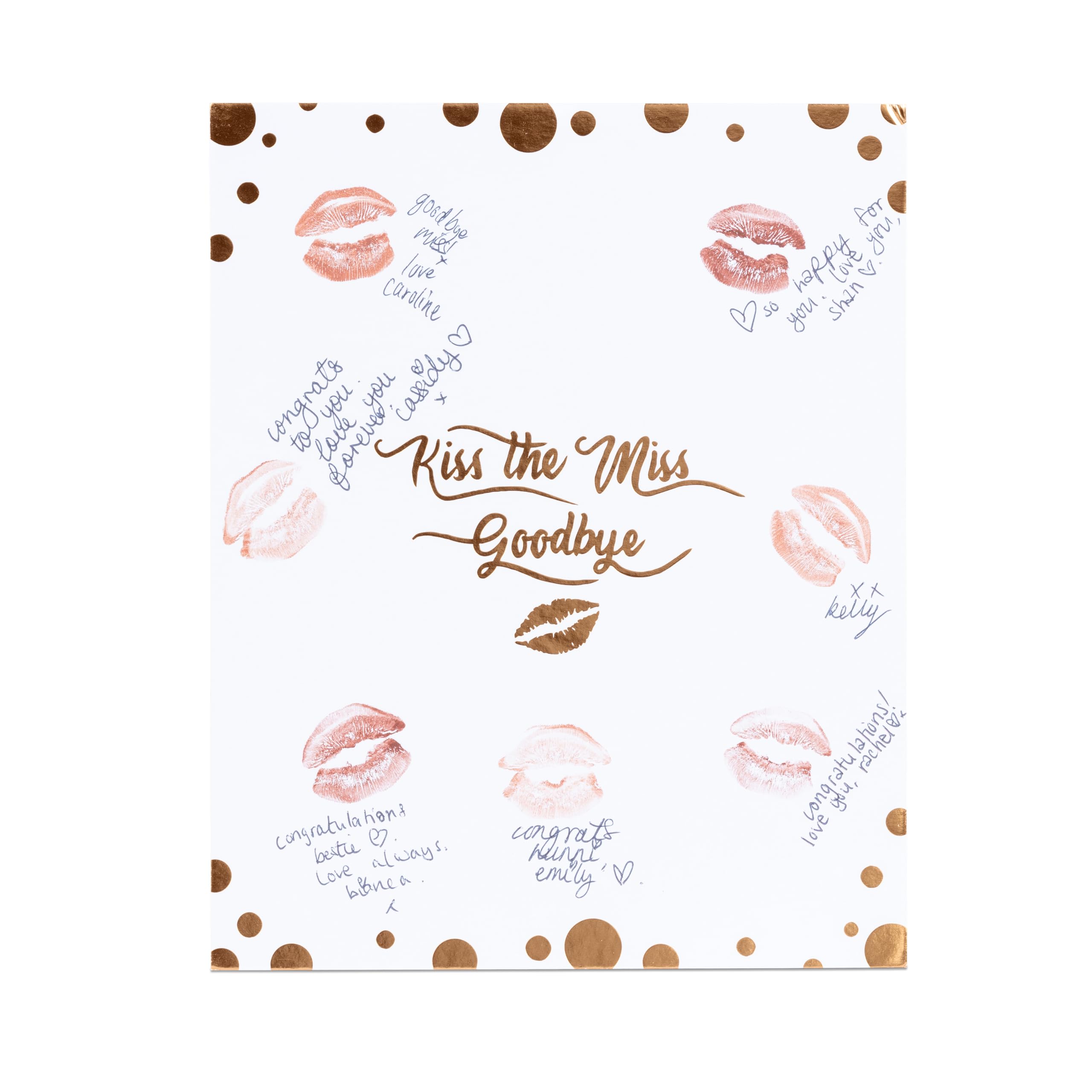Evelay Kiss The Miss Hen Party Brides Made Game Accessories Goodbye Rose Gold Foil Do Gift Keepsake Bride to be