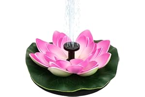 PILAVALOO Solar Water Fountain for Bird Baths, Floating Solar Powered Water Fountain Pump for Birdbath, Garden, Pond, Pool, Outdoor Decor, Water Lily