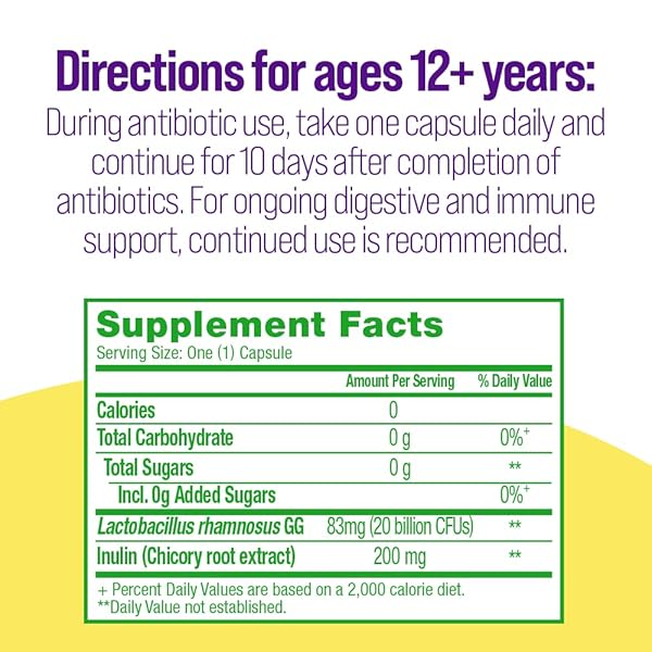 CULTURELLE PROBIOTICS ULTIMATE BALANCE PROBIOTIC FOR USE WITH ANTIBIOTICS – 20 COUNT – PROBIOTIC CAPSULES HELP RESTORE GOOD BACTERIA LOST DURING ANTIBIOTIC USE & CONTRIBUTE TO A HEALTHY IMMUNE SYSTEM