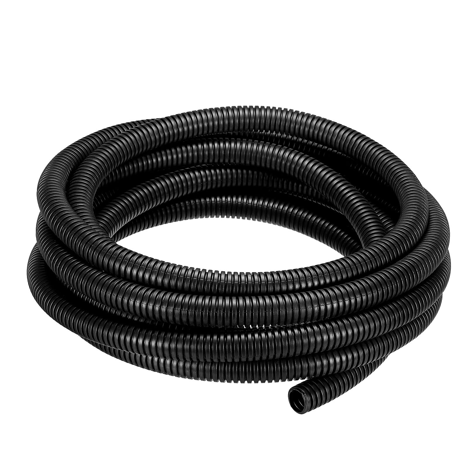 DMiotech 18mmx14mmx5m Plastic Non-Split Corrugated Tubing Indoor Outdoor Cord Management for Wrap Tidy Office Garden