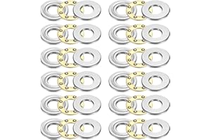 uxcell 12pcs F5-12M Thrust Ball Bearings, 5mm x 12mm x 4mm Miniature Thrust Bearing with Washers Chrome Steel Single Direction for Conveyor Systems Machine Tools