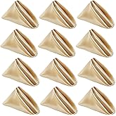 Kalopro 12pieces Gold Cloth Napkins,Satin Gold Table Dinner Napkins 20×20inches Washable,Polyester Reusable Napkins Cloth for