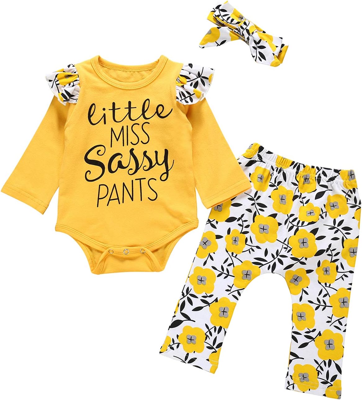 Baby Girls Wild One Outfit Set Birthday Floral Tops Pant Clothing Set
