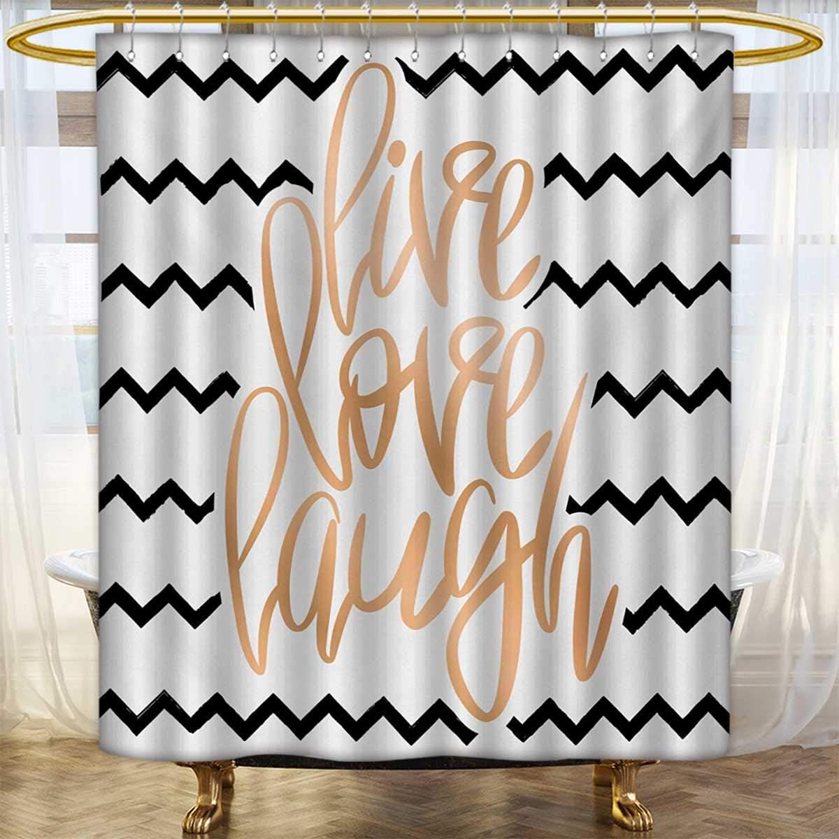 lacencn Live Laugh Love,Shower Curtains Waterproof