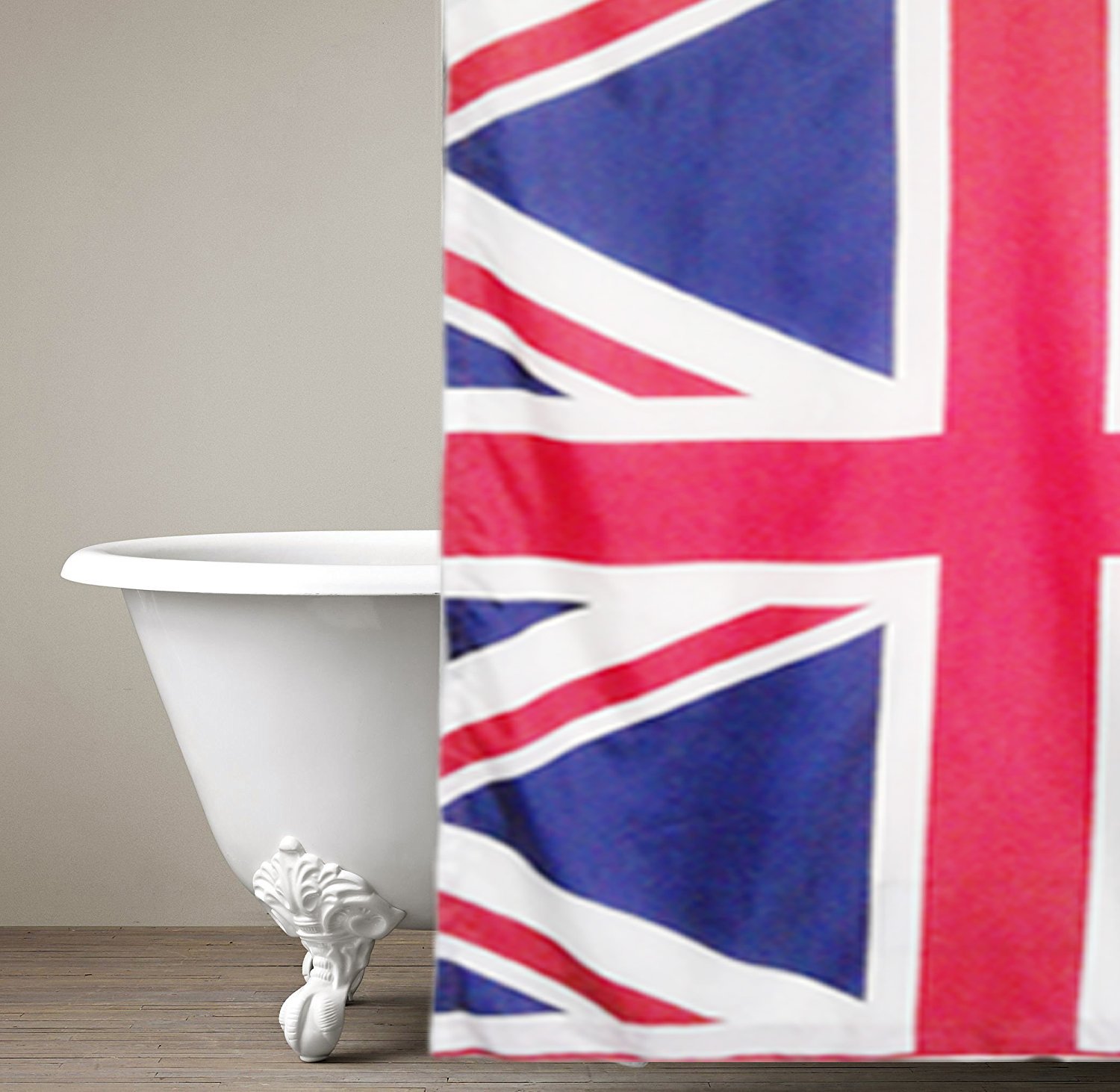 Pack Of 3 Union Jack Flag Drape British Flag Pattern Panel Shower