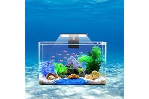 WEAVERBIRD Aquarium Light Fish Tank LED Light 6W 12 LED Planted Clip Lamp for 8-15Inch 6mm Thick Fish Tanks