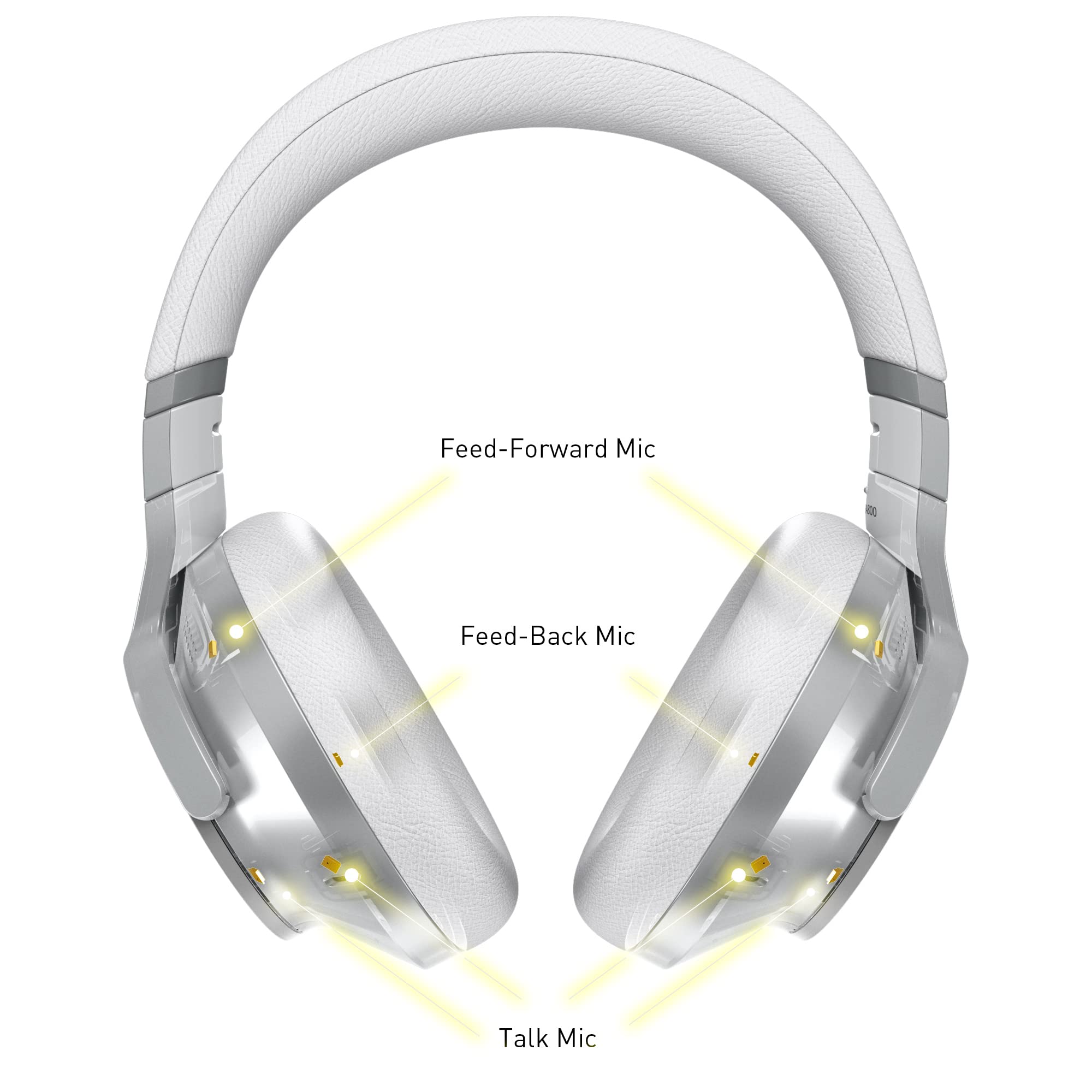 Technics EAH-A800E-S Bluetooth Kopfhörer, Over-Ear mit Noise Cancelling und Mikrofon, einfache Verbindung, klappbar, Silber 5