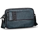 IVTG Genuine Leather Messenger Bag for Men Crossbody Shoulder Bag Casual Sling Daypack Business Work Daily Purse Satchel