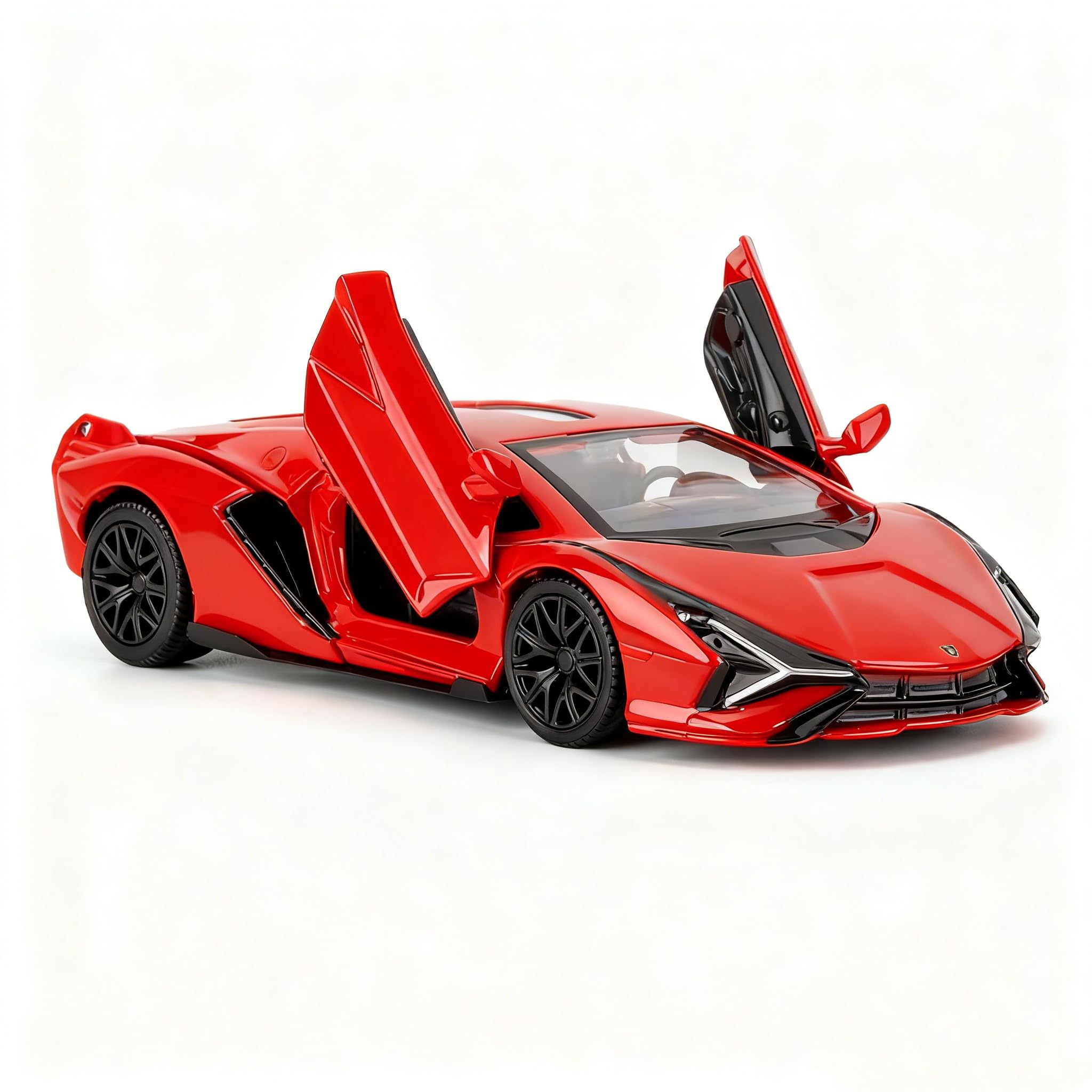 RMZ City 1/36 Scale Lamborghini Sián FKP37 Casting Car Model, Zinc Alloy Toy Car for Kids, Pull Back Vehicles Toy Car for Toddlers Kids Boys Girls Gift (Red)