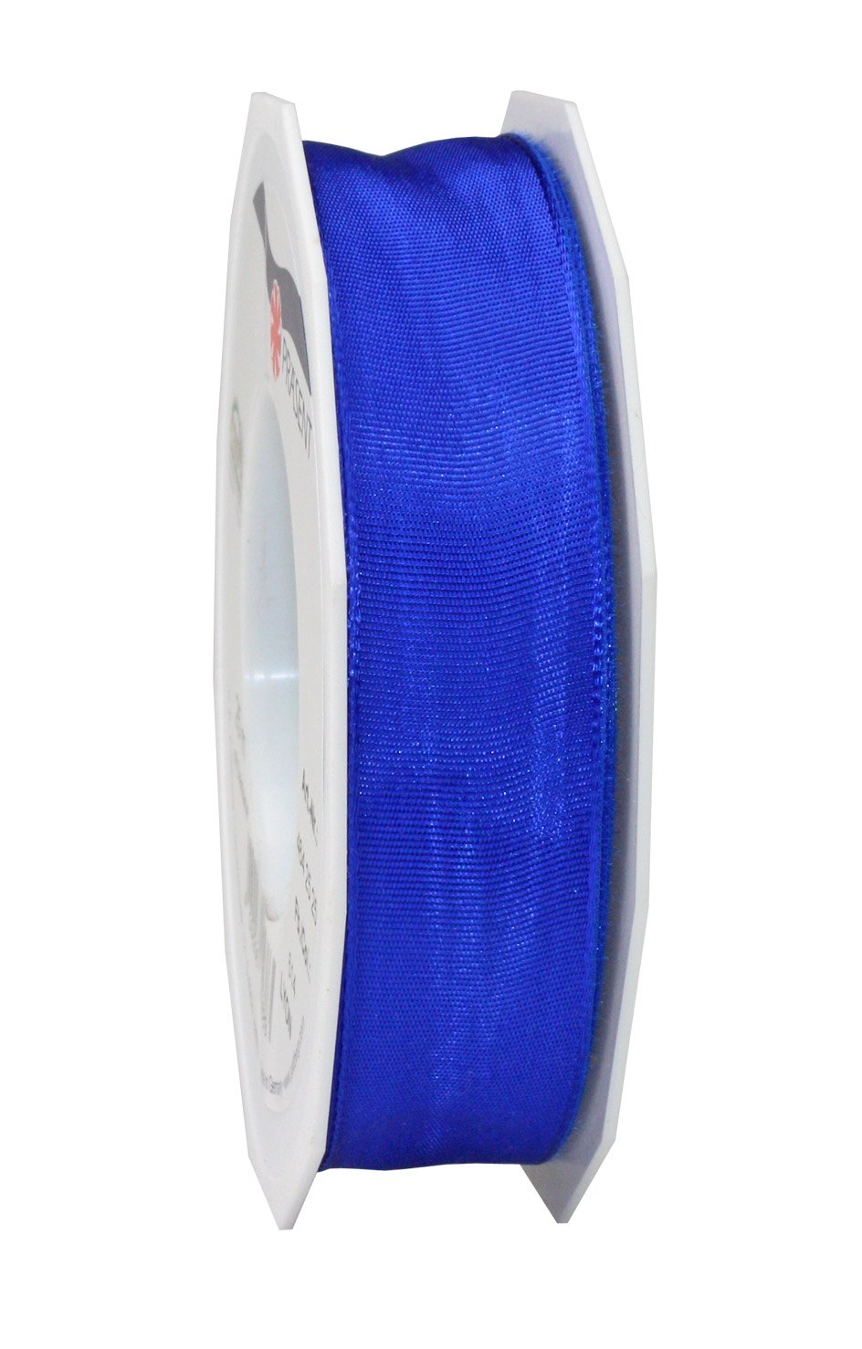 PRÄSENT - Lyon Wired Taffeta Ribbon Blue 25 mm width, 25 m length — image 1